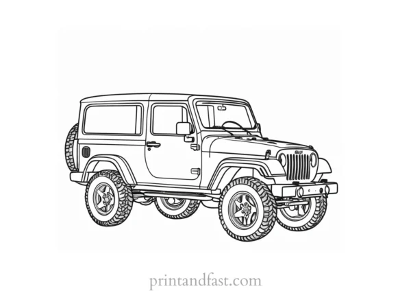 jeep coloring page educational