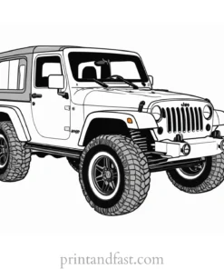 jeep coloring page for adults