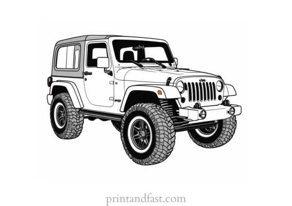 jeep coloring page for adults