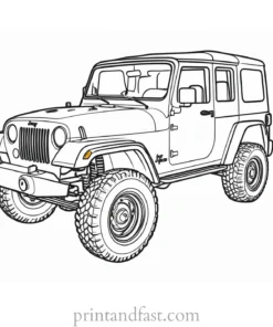 jeep coloring page for kids