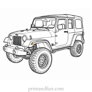 jeep coloring page for kids