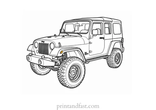 jeep coloring page for kids