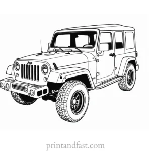 jeep coloring page free