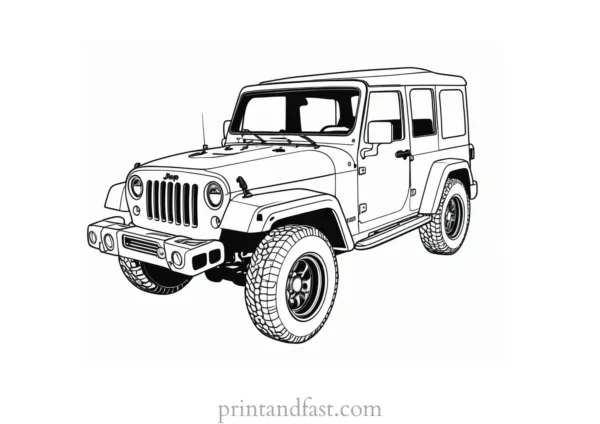 jeep coloring page free