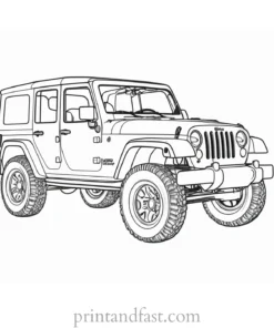 jeep coloring page fun