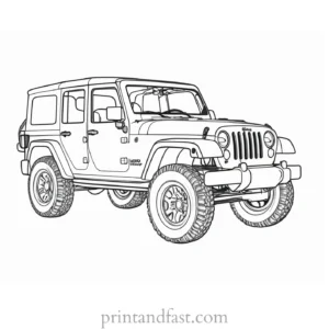 jeep coloring page fun