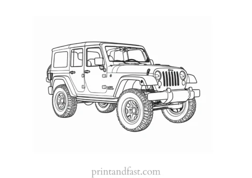 jeep coloring page fun