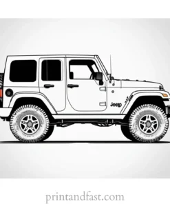 jeep coloring page high quality