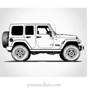 jeep coloring page high quality