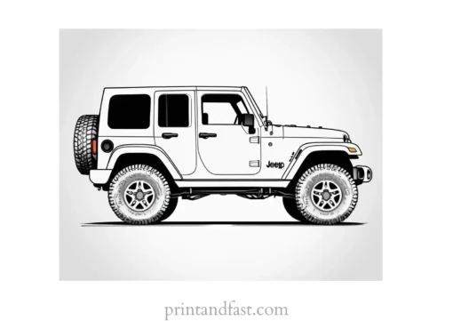 jeep coloring page high quality