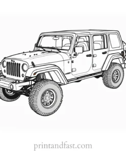 jeep coloring page intricate