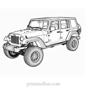 jeep coloring page intricate