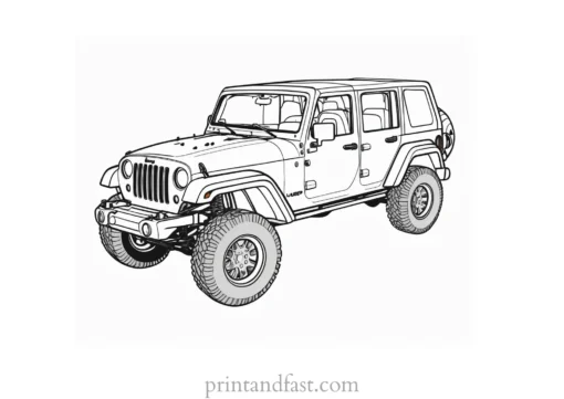 jeep coloring page intricate