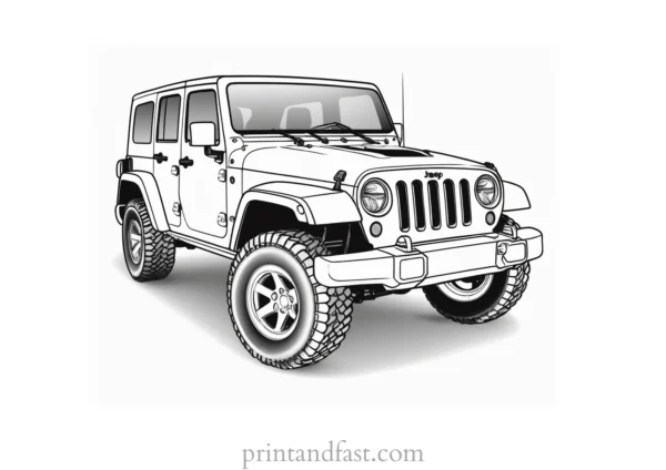 jeep coloring page printable