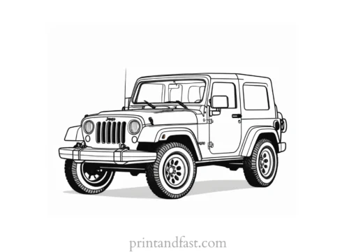 jeep coloring page simple