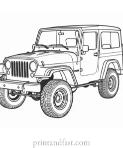 jeep coloring page unique