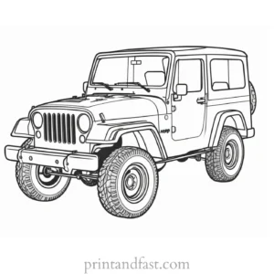 jeep coloring page unique