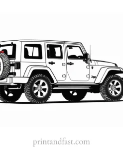 jeep coloring page with logo