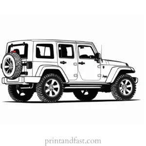 jeep coloring page with logo