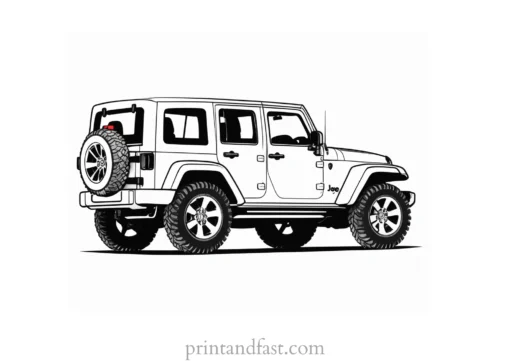 jeep coloring page with logo