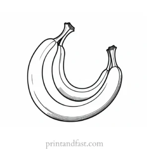 large banana coloring page