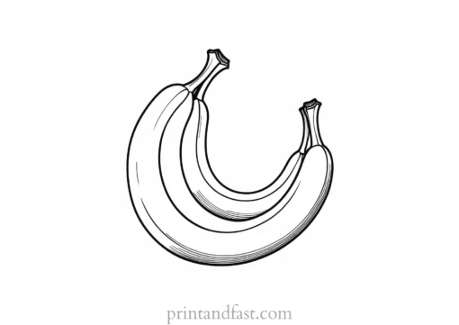 large banana coloring page