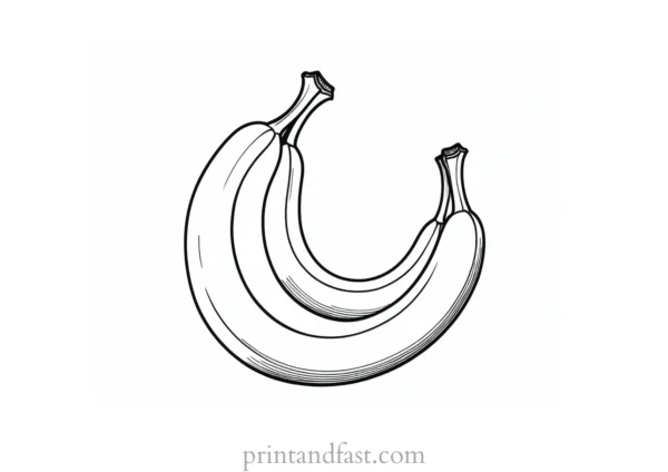 large banana coloring page