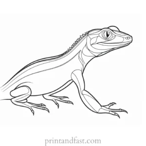 lizard coloring page cartoon