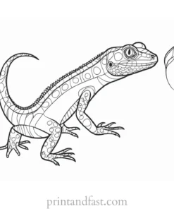 lizard coloring page for kids