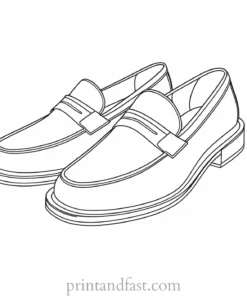 loafer shoe coloring page