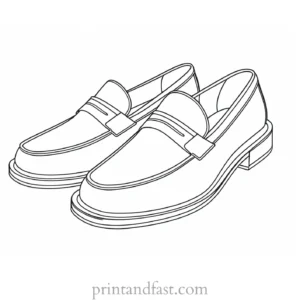 loafer shoe coloring page