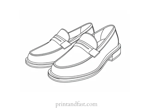 loafer shoe coloring page