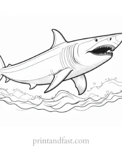 megalodon coloring page activity