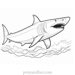 megalodon coloring page activity