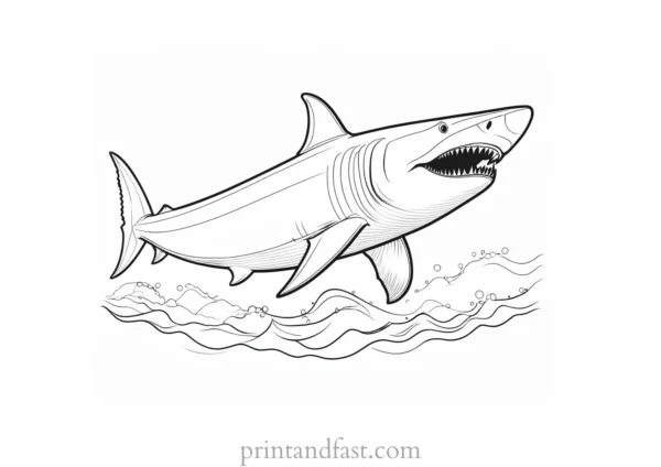 megalodon coloring page activity