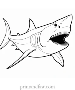 megalodon coloring page baby