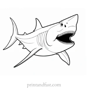 megalodon coloring page baby