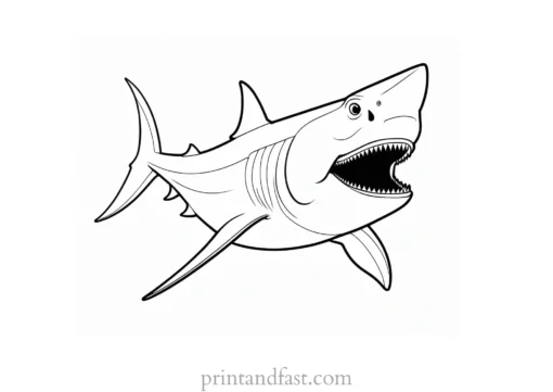 megalodon coloring page baby