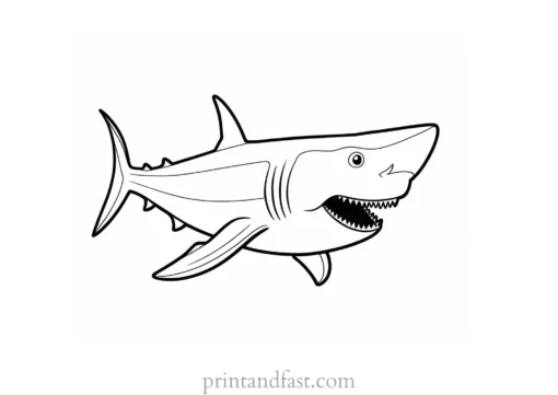 megalodon coloring page cute