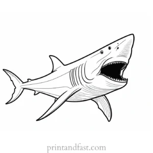 megalodon coloring page easy