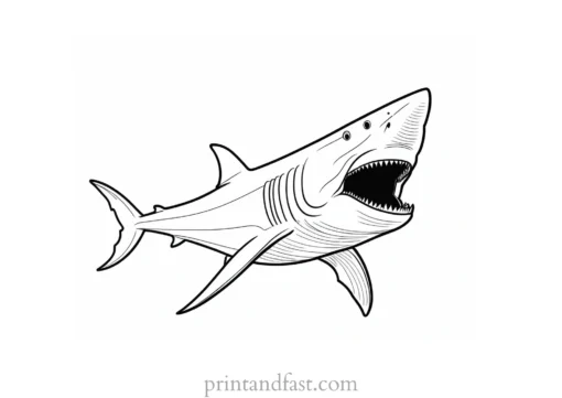 megalodon coloring page easy