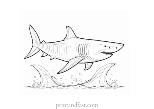 megalodon coloring page educational