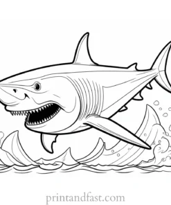 megalodon coloring page for kids