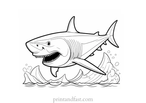 megalodon coloring page for kids