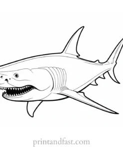 megalodon coloring page free