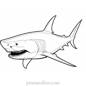 megalodon coloring page free