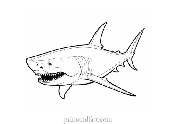 megalodon coloring page free