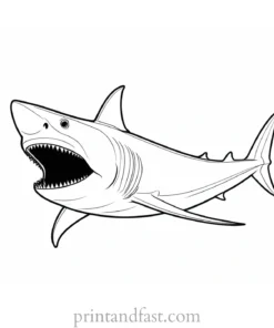 megalodon coloring page fun