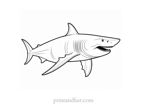 megalodon coloring page large