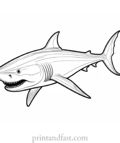 megalodon coloring page printable